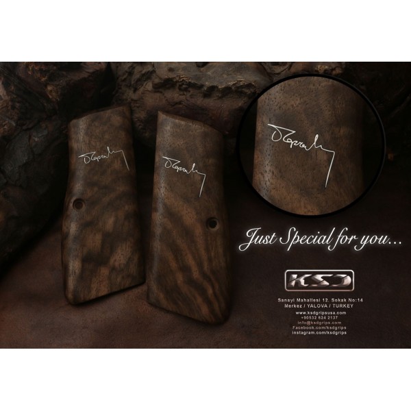 KSD Brand Browning MK3 Compatible Root Walnut Customizable Grips	KSD-00630