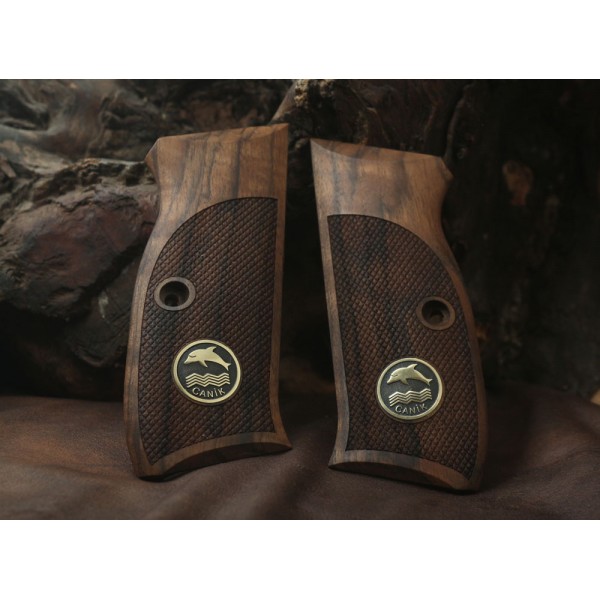 KSD Brand Canik L120 Compatible Walnut Grips Diamond 	KSD-01018 