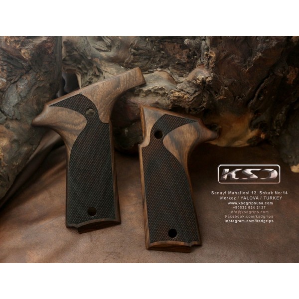 KSD Brand Colt Double Eagle Compatible Walnut Grips Diamond	KSD-00741