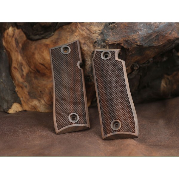 KSD Brand Colt Mustang Plus II Compatible Walnut Grips Diamond	KSD-00750