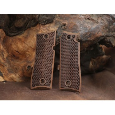 KSD Brand Colt Mustang Plus II Compatible Walnut Grips Dragon Skin	KSD-00751