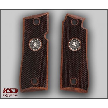 KSD Brand Colt Mustang Plus II Compatible Rosewood Grips Diamond	KSD-00778