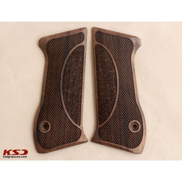 KSD Brand Jericho 941 F / FS Compatible Walnut Grips Double-Checkering KSD-00477