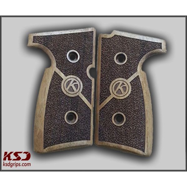 KSD Brand Kahr MK9 Compatible Walnut Grips Stripled 	KSD-01158