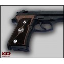 KSD Brand Beretta 92 Compact Compatible Walnut Grips Double-Checkering 	KSD-00381