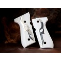 KSD Brand Beretta 92FS, 92A1, 92G, 92D, 96, M9 Compatible White Acrylic Grips 	KSD-00251