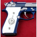 KSD Brand Beretta 92FS, 92A1, 92G, 92D, 96, M9 Compatible White Acrylic Grips 	KSD-00334