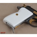 KSD Brand Beretta Mod 70 - 70 S - 71 PUMA Compatible White Acrylic Grips	KSD-00276