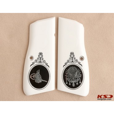 KSD Brand Browning MK3 Compatible White Acrylic Customizable Grips	KSD-01332