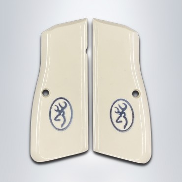 KSD Brand Browning MK3 Compatible Ivory Acrylic Grips 	KSD-01439