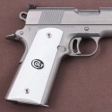 KSD Brand Colt 1911 FIT Model Compatible White Acrylic Grips Double-Checkering	KSD-00072
