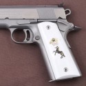 KSD Brand Colt 1911 FIT Model Compatible White Acrylic Customizable Grips	KSD-00074