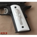 KSD Brand Colt 1911 FIT Model Compatible White Acrylic Customizable Grips	KSD-00075