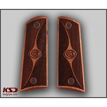 KSD Brand Colt 1911 FIT Model Compatible Rosewood Grips Double-Checkering	KSD-01398