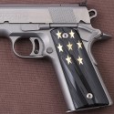 KSD Brand Colt 1911 FIT Model Compatible Black Acrylic Grips American Flag	KSD-00015