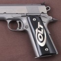 KSD Brand Colt 1911 FIT Model Compatible Black Acrylic Grips	KSD-00032