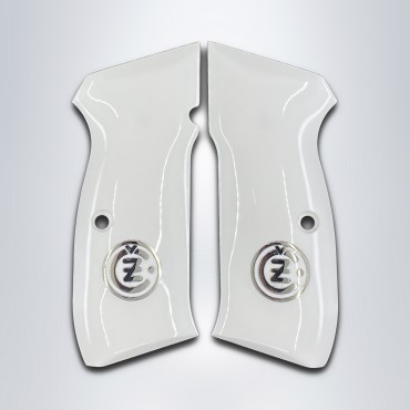 KSD Brand CZ 75, 75B, 75BD, 85 KADET SHADOW1 Compatible White Acrylic Grip	KSD-01455