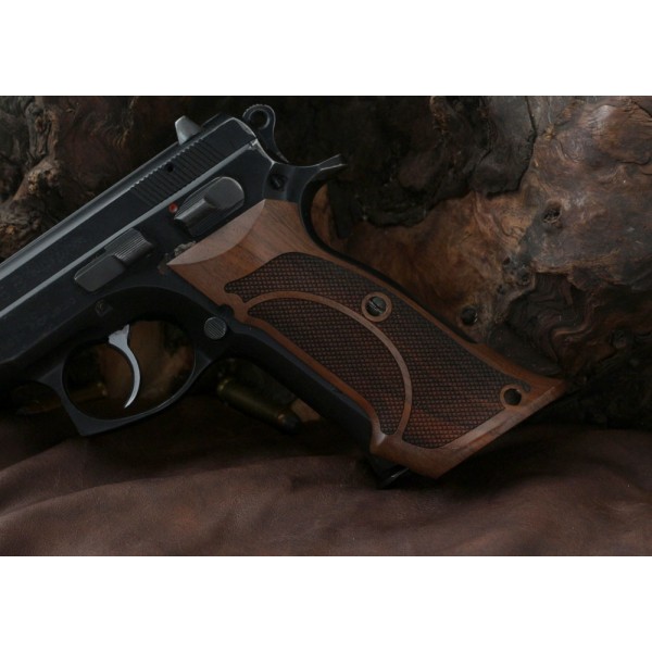 KSD Brand CZ 75, 75B, 75BD, 85 KADET SHADOW1 Compatible Walnut Grips	KSD-01300