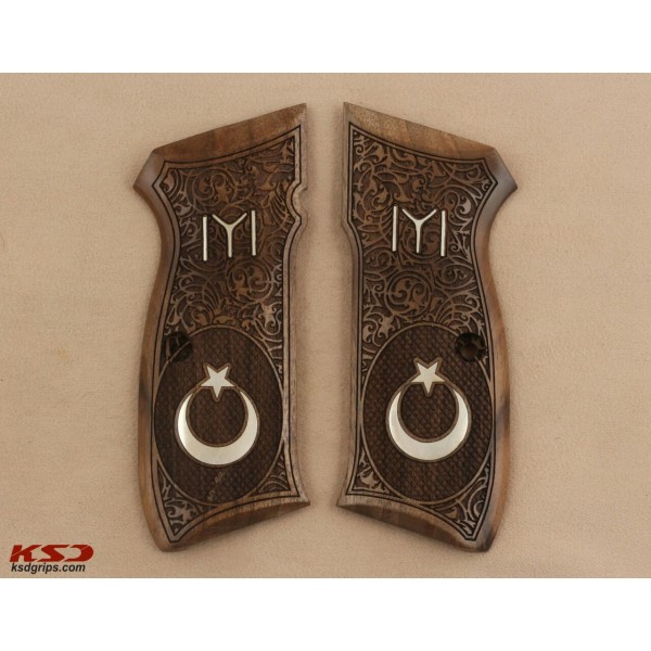 KSD Brand CZ 75, 75B, 75BD, 85 KADET SHADOW1 Compatible Walnut Grip	KSD-01306