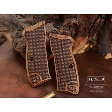 KSD Brand CZ 75, 75B, 75BD, 85 KADET SHADOW1 Compatible Walnut Grip	KSD-01308