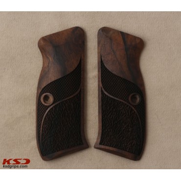 KSD Brand CZ 75 Full Size Compatible Walnut Grips Double-Checkering	KSD-01240