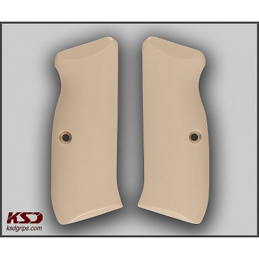 KSD Brand CZ 75 Full Size Compatible Ivory Acrylic Grips	KSD-01243