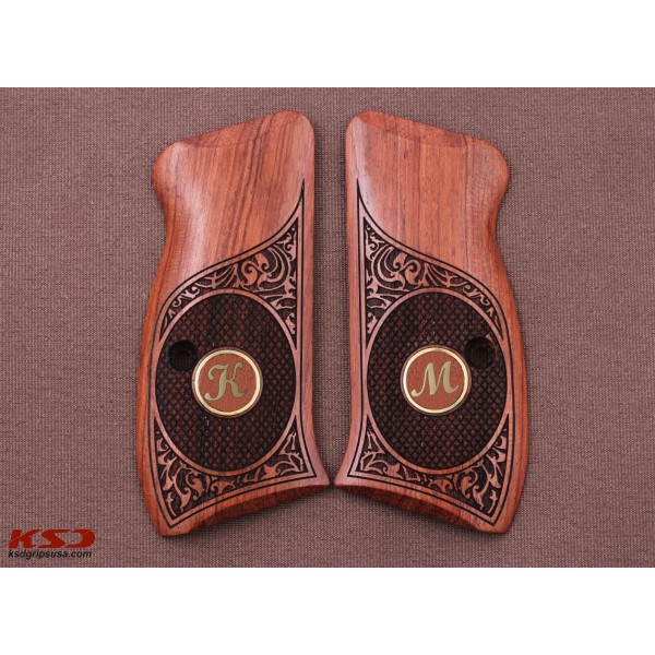 KSD Brand CZ Compact 75 - 85 /P-01/P100/C100/T100/PCR/CZ 75D Rosewood Grip	KSD-01278