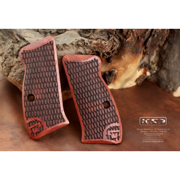 KSD Brand CZ Compact 75 - 85 /P-01/P100/C100/T100/PCR/CZ 75D Rosewood Grip	KSD-01285