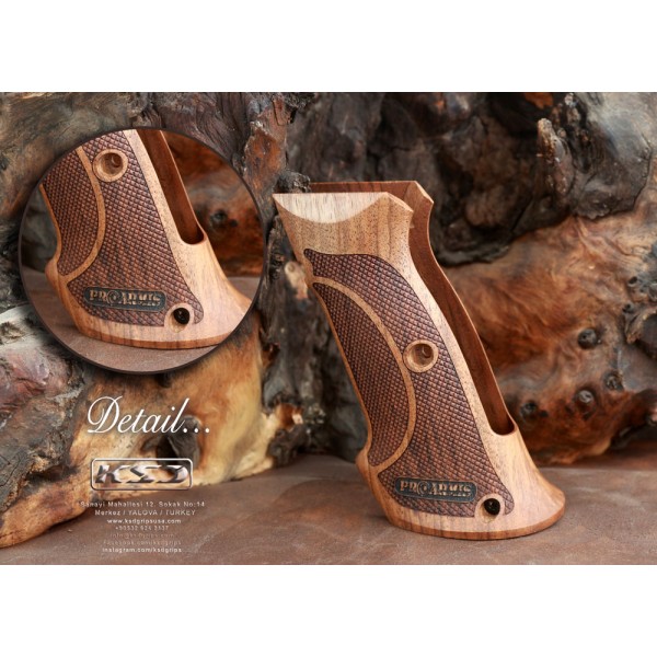 KSD Brand CZ (ProArmis Ver) Compatible Walnut Grips Diamond	KSD-01293