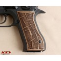 KSD Brand Jericho 941 F / FS Compatible Walnut Grips Lines 2	KSD-00481