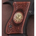 KSD Brand Jericho 941FB Compatible Rosewood Customizable Grips Framed 	KSD-01348