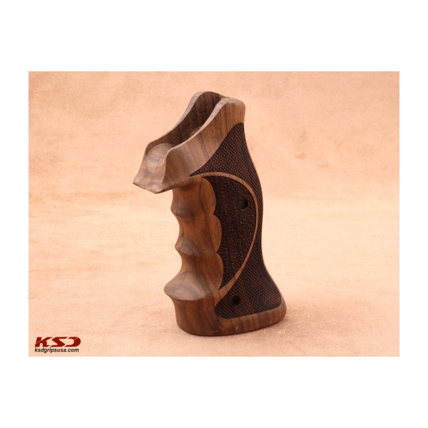 KSD Brand Smith Wesson K/L/X - Frame Round Butt Compatible Walnut Grips 	KSD-01682