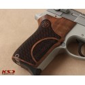 KSD Brand Smith Wesson 6906 Compatible Walnut Grips Double-Checkering	KSD-00156