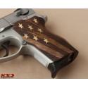 KSD Brand Smith Wesson 6906 Compatible Walnut Customizable Grips American Flag	KSD-00164