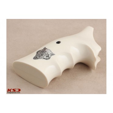 KSD Brand Smith Wesson K/L - Frame Square Butt Compatible Ivory Acrylic Grips	KSD-01504