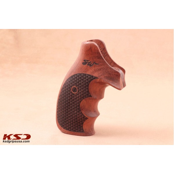 KSD Brand Smith Wesson N Frame Round Butt Compatible Rosewood Grips	KSD-01650