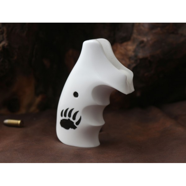 KSD Brand Smith Wesson N Frame Round Butt Compatible White Acrylic Grips	KSD-01675