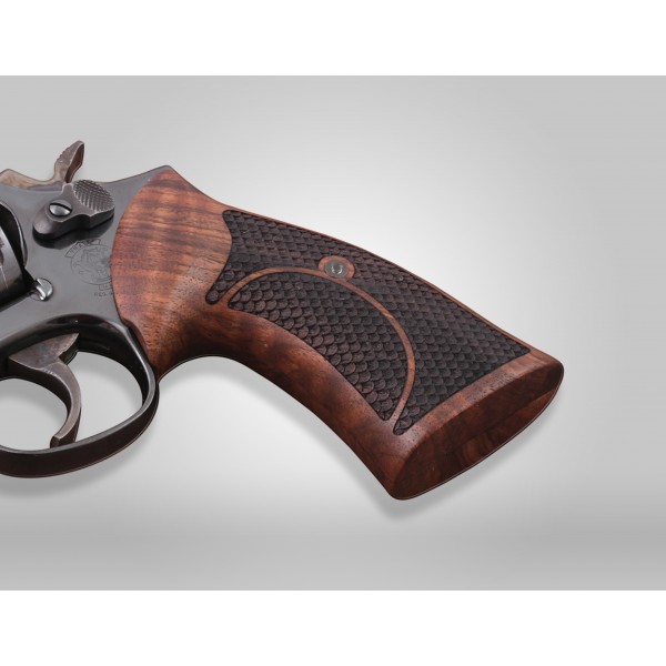 KSD Brand Smith Wesson K/L/X - Frame Round Butt Compatible Walnut Grip	KSD-01377