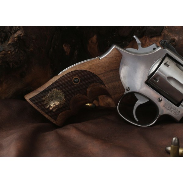 KSD Brand Smith Wesson K/L - Frame Square Butt Compatible Walnut Grips	KSD-01511