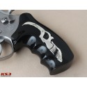 KSD Brand Smith Wesson K/L/X - Frame Round Butt Compatible Black Acrylic Grips 	KSD-00109