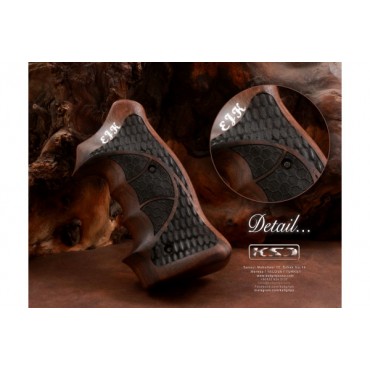 KSD Brand Smith Wesson K/L/X - Frame Round Butt Compatible Rosewood Grips 	KSD-01683