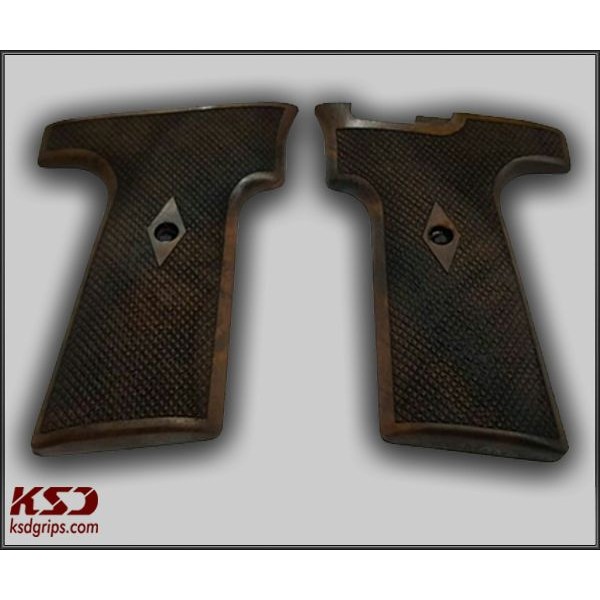 KSD Brand Webley  Scott 1911 (7.65mm) Compatible Walnut Grips Diamond 	KSD-01378