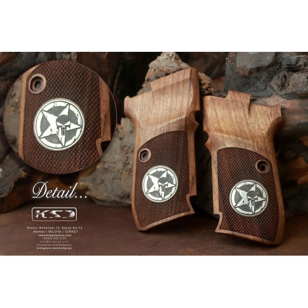 KSD Brand CZ 83 - 82 Compatible Walnut Grips	KSD-01588