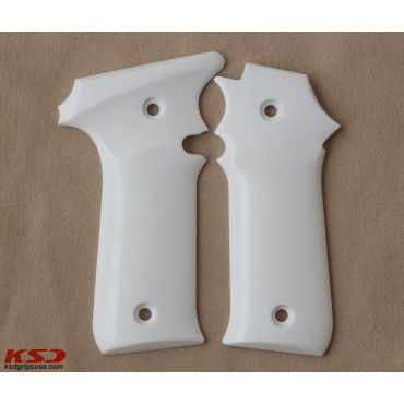 KSD Brand LLama 1911 Style Compatible White Acrylic Grips	KSD-01087