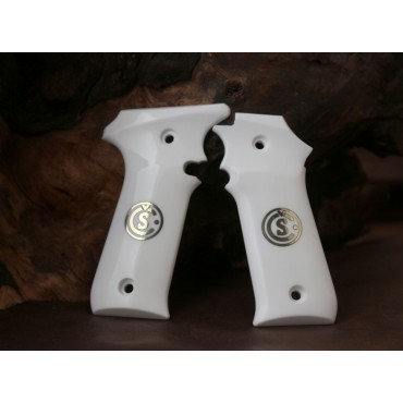 KSD Brand LLama 1911 Style Compatible White Acrylic Customizable Grips	KSD-01093