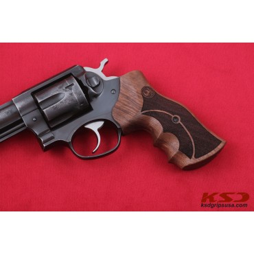 KSD Brand Ruger GP100 Compatible Walnut Grips Diamond 	KSD-00535