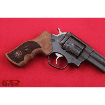 KSD Brand Ruger GP100 Compatible Walnut Grips Diamond 	KSD-00536