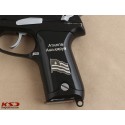 KSD Brand Ruger P85 - 89 Compatible Black Acrylic Customizable Grips 	KSD-00519