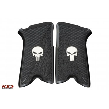 KSD Brand Ruger P85 - 89 Compatible Black Acrylic Grips Double-Checkering	KSD-00541