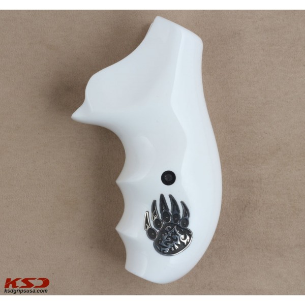 KSD Brand Ruger SP101 Compatible White Acrylic Customizable Grips	KSD-00525